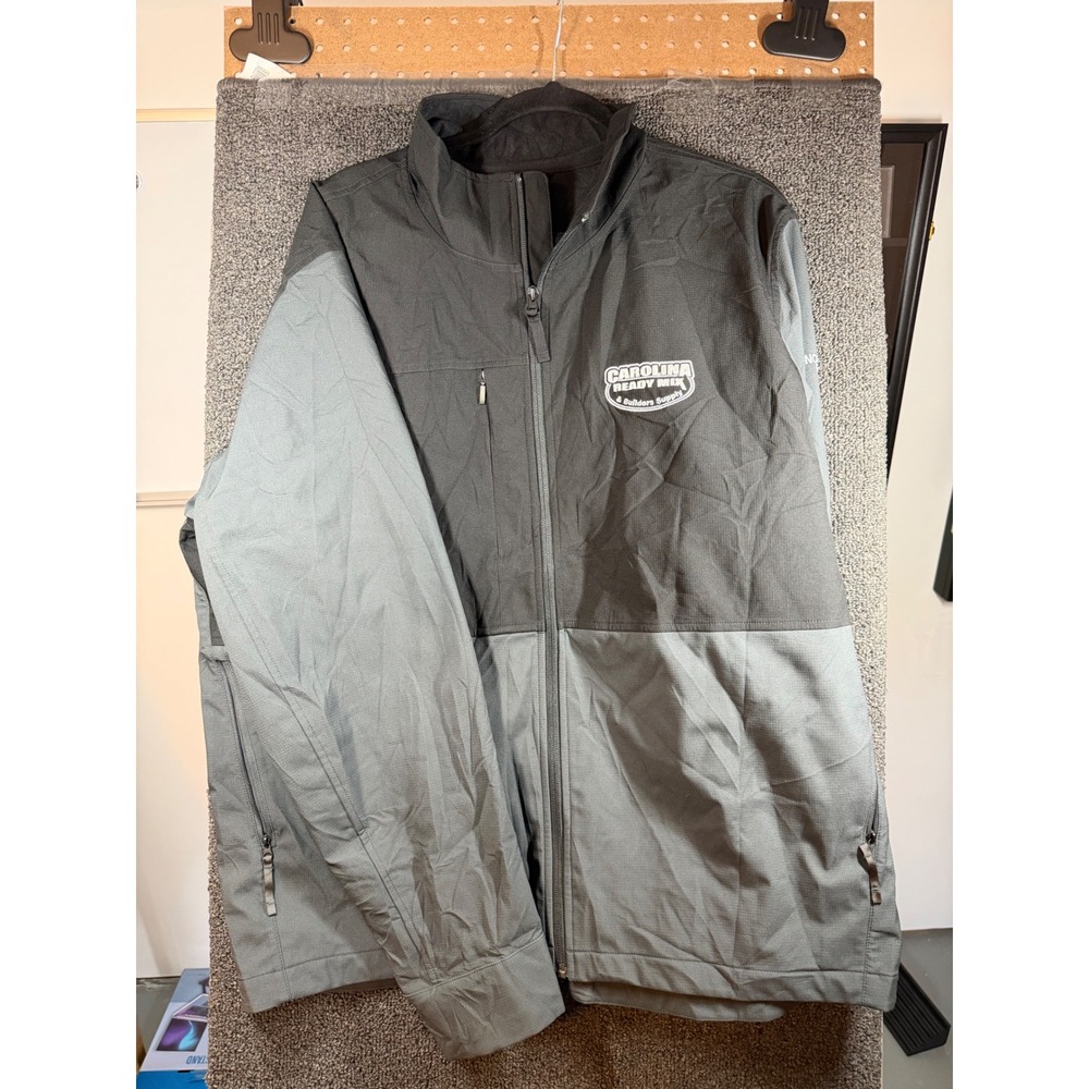 The North Face Full Zip Jacket Mens XL Grey Carolina Ready Mix Ripstop Logo